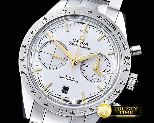 오메가 SpeedMaster '57 SS/SS Wht/Gold JHF Asia 7750 Mod 9300 -OMG0496A