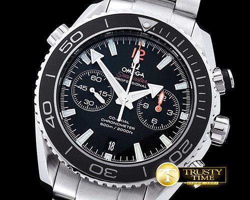 오메가 Planet Ocean 45mm Chrono SS/SS Blk/O BP A7750 Mod9300 -OMG0498B
