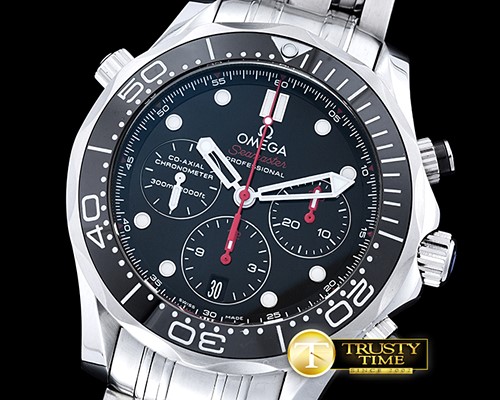 오메가 Seamaster Chrono SS/SS Blk/Blk BP A7750 -OMG0500C