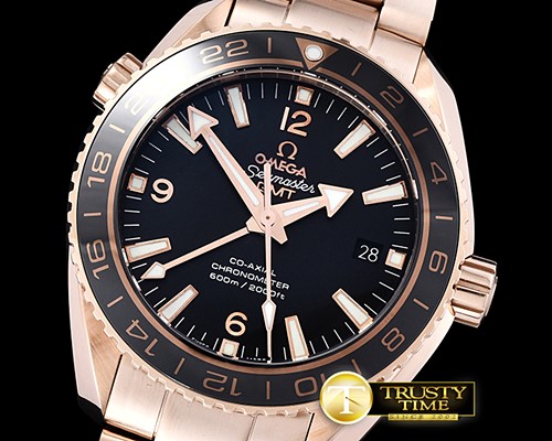 오메가 Basel 2016 POcean GMT RG/LE Black V6F Asia 8615 Mod -OMG0509