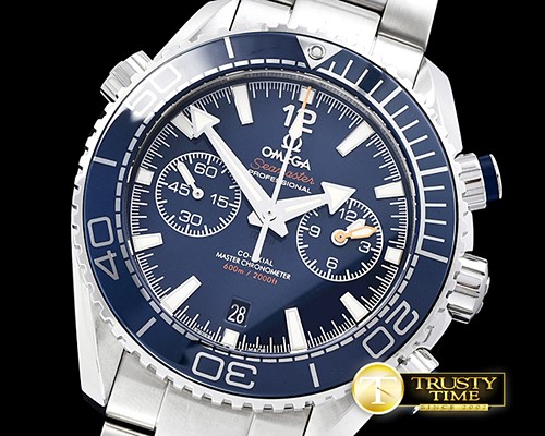 오메가 POcean Chrono Blue Bez SS/SS JHF Blue A7750 Mod9900 -OMG0510A
