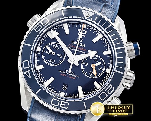 오메가 POcean Chrono Blue Bez SS/LE JHF Blue A7750 Mod9900 -OMG0510C