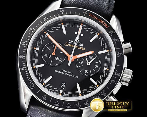 오메가 SpeedMaster Racing Ed. 2017 SS/LE Black/Org Jap Qtz -OMG0511B