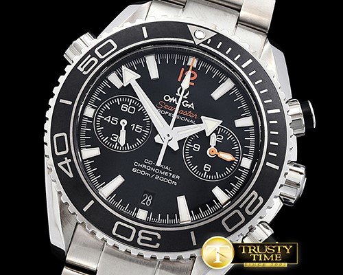 오메가 POcean Chrono Blk SS/SS Black/Org JHF A7750 Mod9900 -OMG0522A
