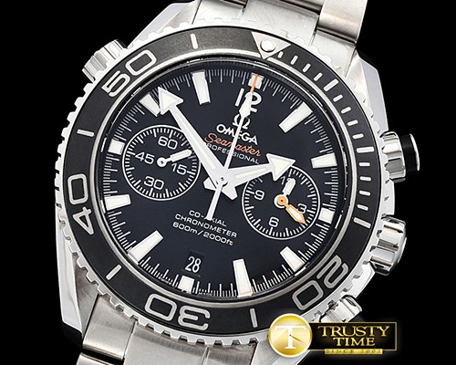 오메가 POcean Chrono Blk SS/SS Black JHF A7750 Mod9900 -OMG0522B