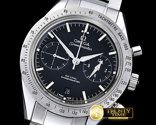 오메가 Speedmaster Chronograph SS/SS Blk JHF A7750 Mod 9300 -OMG0524B