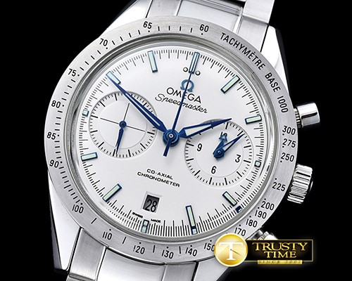오메가 Speedmaster Chronograph SS/SS Wht JHF A7750 Mod 9300 -OMG0524C