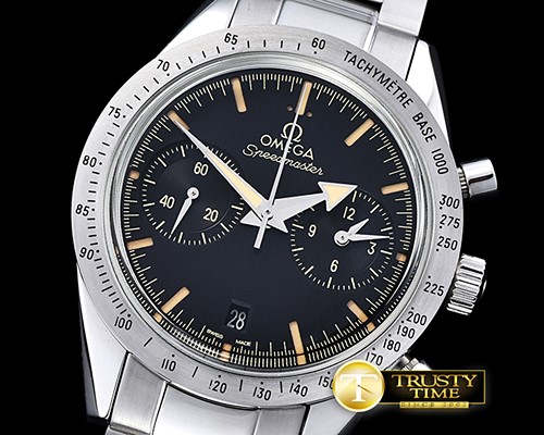 오메가 Speedmaster Chronograph SS/SS VBlk JHF A7750 Mod 9300 -OMG0524D