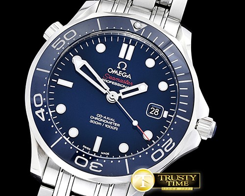 오메가 Seamaster Diver 300m CoAxial Cer SS/SS Blue JHF A2836 -OMG0526A