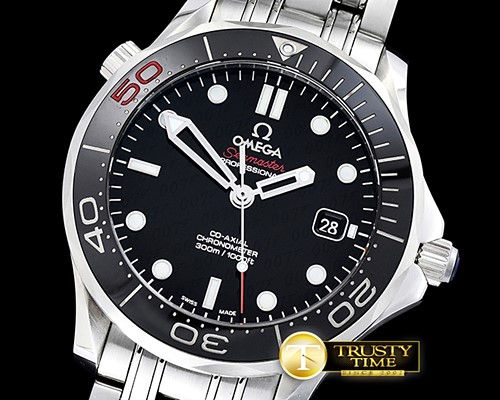 오메가 Seamaster Diver James Bond 50th SS/SS Blk JHF A2836 -OMG0526D