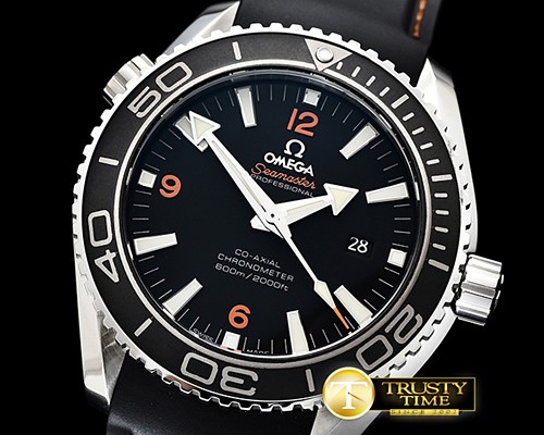오메가 Planet Ocean 45mm Cer Bez SS/RU Blk/Org JHF A2836 Mod -OMG0530B
