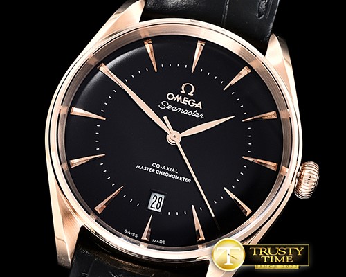 오메가 Seamaster Edizione Venezia RG/LE Black/Stk Asia 2824 -OMG0537A