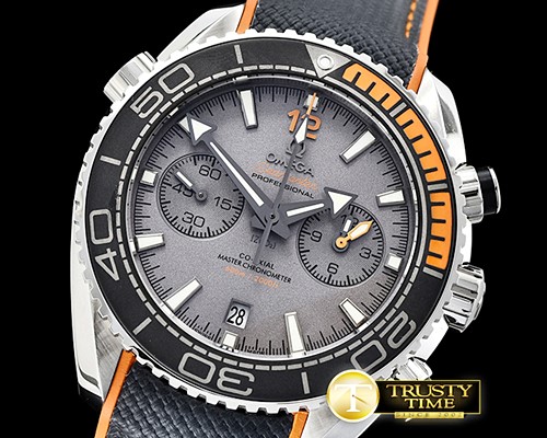 오메가 POcean Chrono Blk/Org SS/NY Grey JHF V3 A7750 Mod9900 -OMG0538A