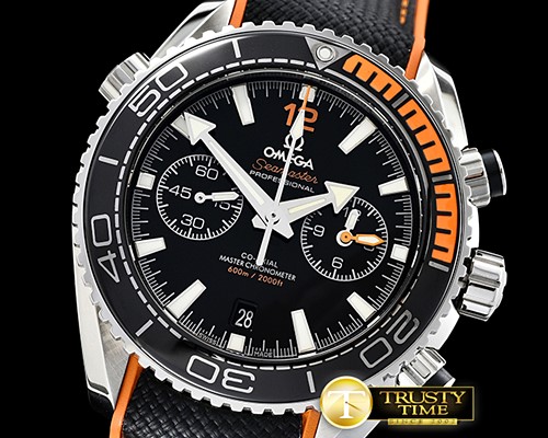 오메가 POcean Chrono Blk/Org SS/NY Blk JHF V3 A7750 Mod9900 -OMG0538B