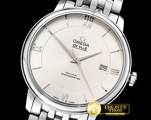오메가 De Ville Prestige Mens SS/SS White TWF Asia 2824 -OMG0540A