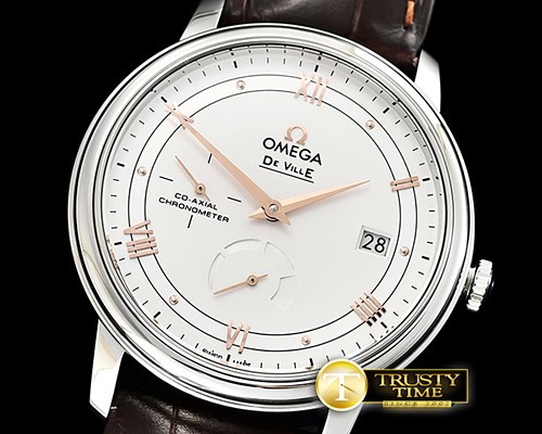 오메가 De Ville Prestige Power Reserve SS/SS Wht/R TWF A2824 -OMG0544C