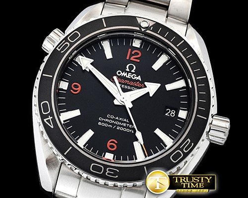오메가 Planet Ocean 42mm Cer SS/SS Black/Org MKF A2836 Mod -OMG0548A