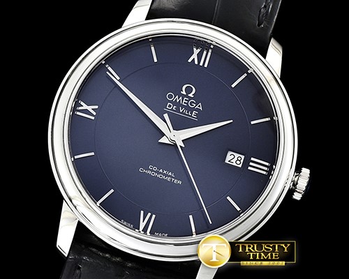 오메가 De Ville Prestige Mens SS/LE Blue MKF Miyota 9015 -OMG0551B