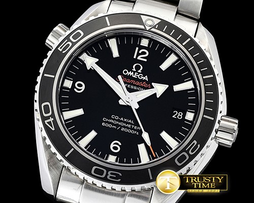 오메가 Planet Ocean 45mm Cer SS/SS Black/Wht VSF Asia 8500 -OMG0560B