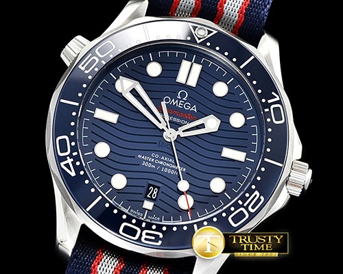 오메가 Seamaster 300m Basel 2018 SS/NY Blue VSF Asia 8800 -OMG0567