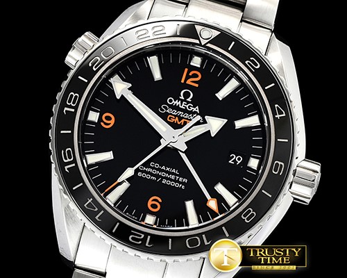 오메가 Planet Ocean 43.5mm GMT SS/SS Black/Org VSF Asia 8605 -OMG0571C