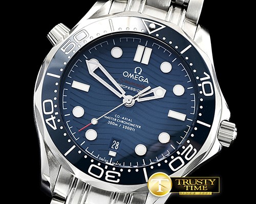 오메가 Seamaster 300m Basel 2018 SS/SS Blue Jap 24J -OMG0573C