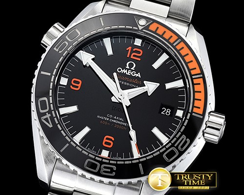 오메가 Planet Ocean 43.5mm SS/SS Black/Org VSF 1:1 Asia 8900 -OMG0578B