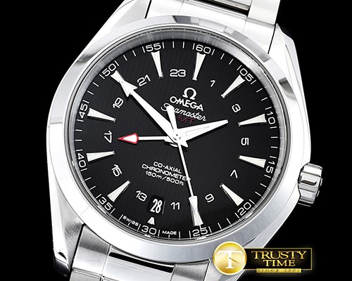 오메가 Aqua Terra 150M GMT SS/SS Blk VSF Ult V2 Asia 8605 -OMG0581A