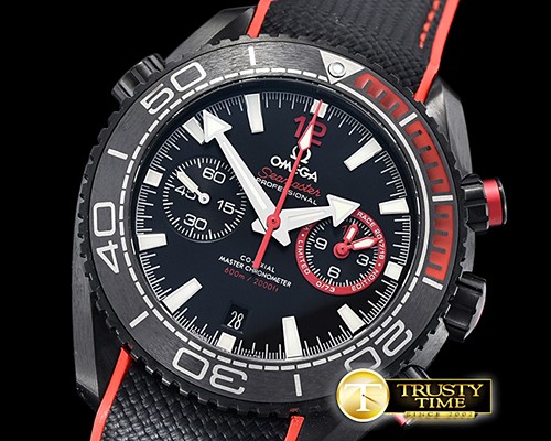 오메가 POcean Chrono Volvo Race PVD/NY Blk OMF A7750 Mod9900 -OMG0586