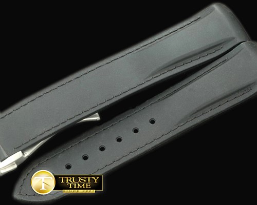 오메가 Rubber Strap for 42mm Ceramic Planet OceanBlack -OMGACC015B