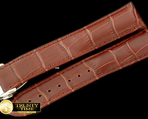 오메가 Brown Calf/Croc Pressed Design c/w SS Insignia Depl -OMGACC016C