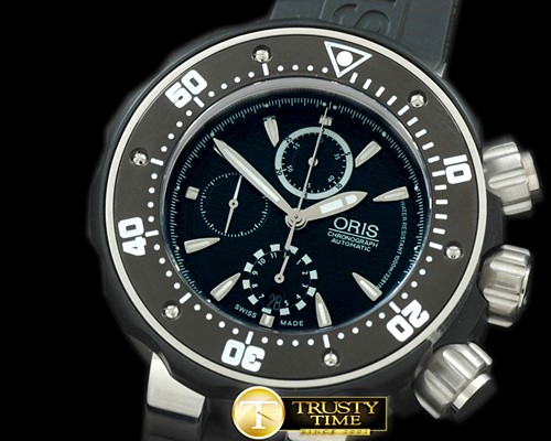 오리스 ProDiver Chrono SS/RU Black Asia 7750 -OR007