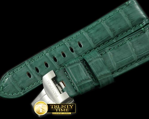 파네라이 24/22 Green Croc Leather Strap/ Deployant for 44mm -PACC024
