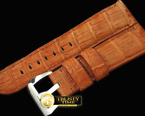 파네라이 24/22 Handsewn American Croc Leather StrapHoney -PACC036C