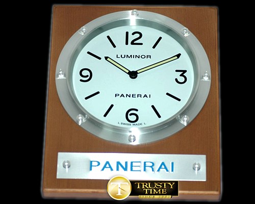 파네라이 Pam 255 Style Wall Clock White/Cherry Finish Swiss Qtz -PACC055