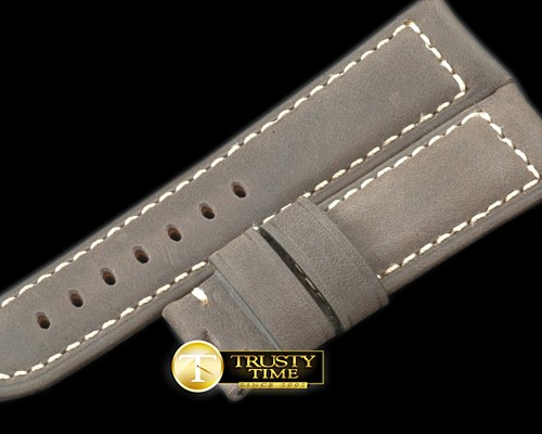 파네라이 24/22 Calf Leather Grey/White Stitches for 44mm Pam -PACC080F