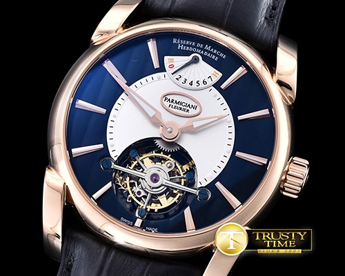 파르미지아니 Parmigiani Tonda 42 Tourbillon RG/LE Blue Tourbillon -PAR014A