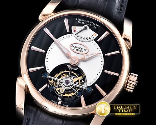 파르미지아니 Parmigiani Tonda 42 Tourbillon RG/LE Black Tourbillon -PAR014B