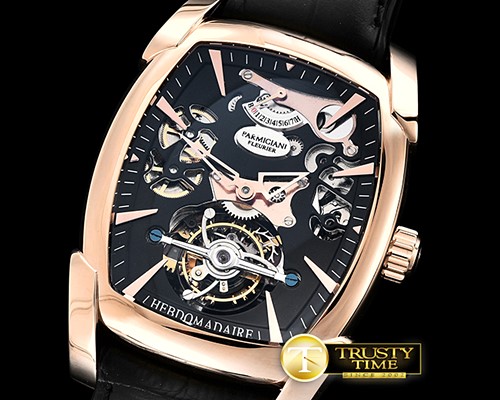 파르미지아니 Kalpa Hebdomadaire Tourbillon RG/LE Blk Asia HW Tourb -PAR019A