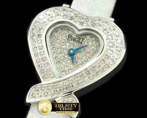 피아젯 Joaillerie Diams Ladies SS Wht Satin Swiss Qtx c/w Box -PIA031
