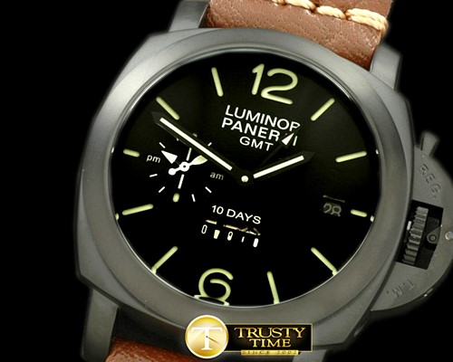 파네라이 Pam 335 1950 10 Days GMT PVD/LE Black Asian 23J -PN335LE