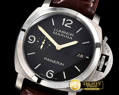 파네라이 PAM351 Q Lum. Marina 3 Days TI/LE Brown VSF P9000 Mod -PN351QLE1