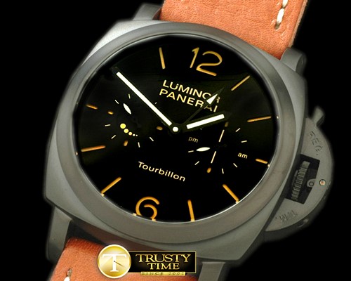 파네라이 Pam 396 1950 Tourbillon GMT PVD/LE Black Asian 23J -PN396