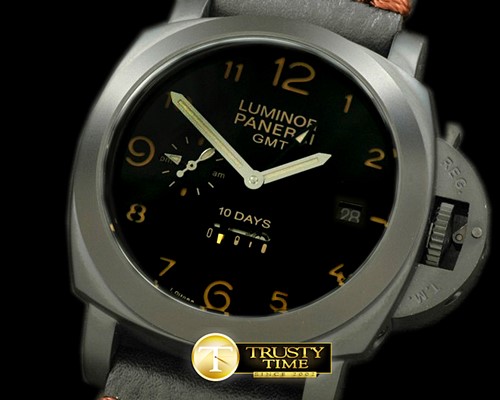 파네라이 Pam 402 1950 10 Days GMT PVD/LE Black Asian 23J -PN402LE1