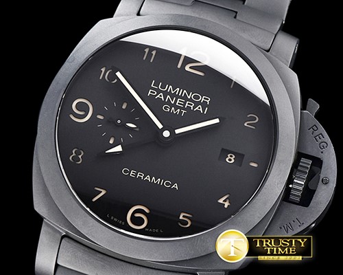 파네라이 PAM438 Lum. Tuttonero 1950 GMT CR/CR Blk VSF V2 P9001 -PN438OCE1