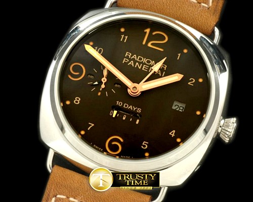 파네라이 Pam 497 Radiomir 10 days GMT SS/LE Brown Asian 23J -PN497