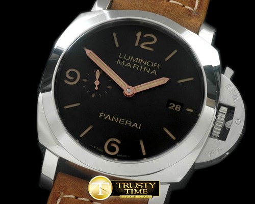 파네라이 Pam 608Q 1950 3 Days Auto SS/LE Blk A7750/P9000 -PN608QLE
