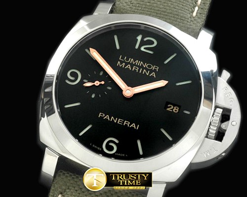 파네라이 Pam 618Q 1950 3 Days Auto SS/LE Blk ST2555 -PN618QLE1