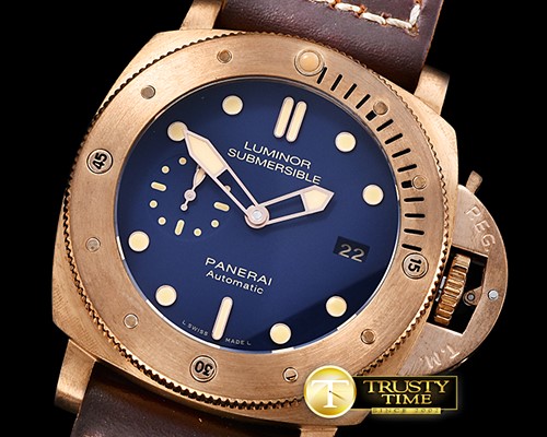 파네라이 PAM671 Bronzo Subm BR/LE Blue XF V2 A7750 Mod901 -PN671SLE1