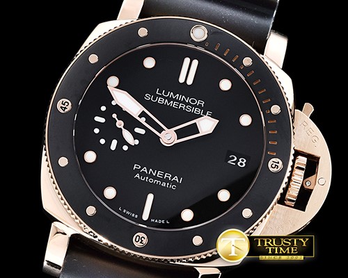 파네라이 PAM684 Lum Sub 1950 3 Day 42mm RG/RU Blk XF P9010 -PN684RU